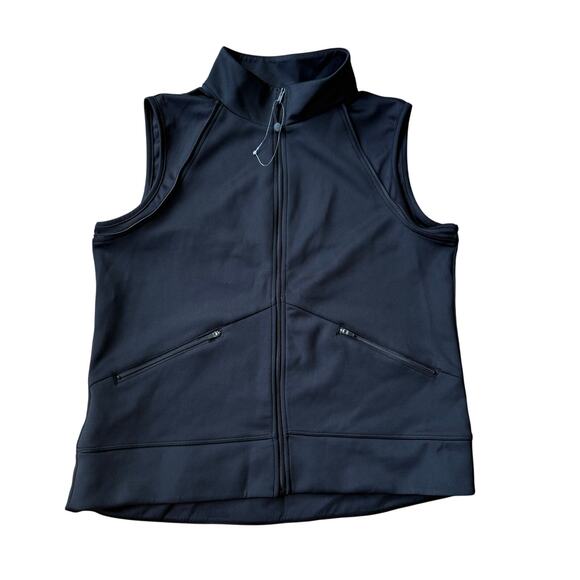 Jockey Women's Full Zip Convertible Jacket Vest Black Size L Athleisure Workout - Picture 5 of 13